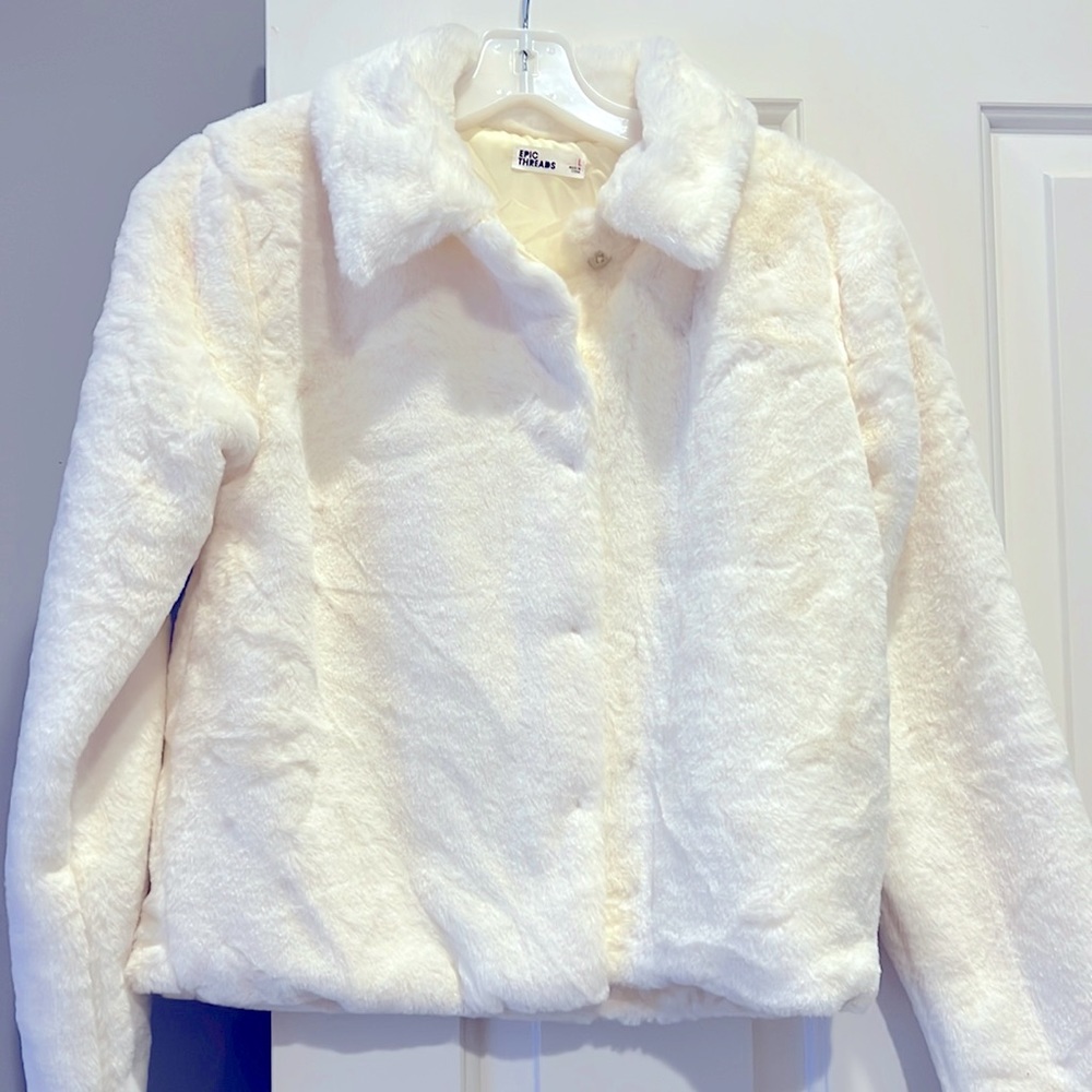 Epic Threads girls faux fur jacket, size L